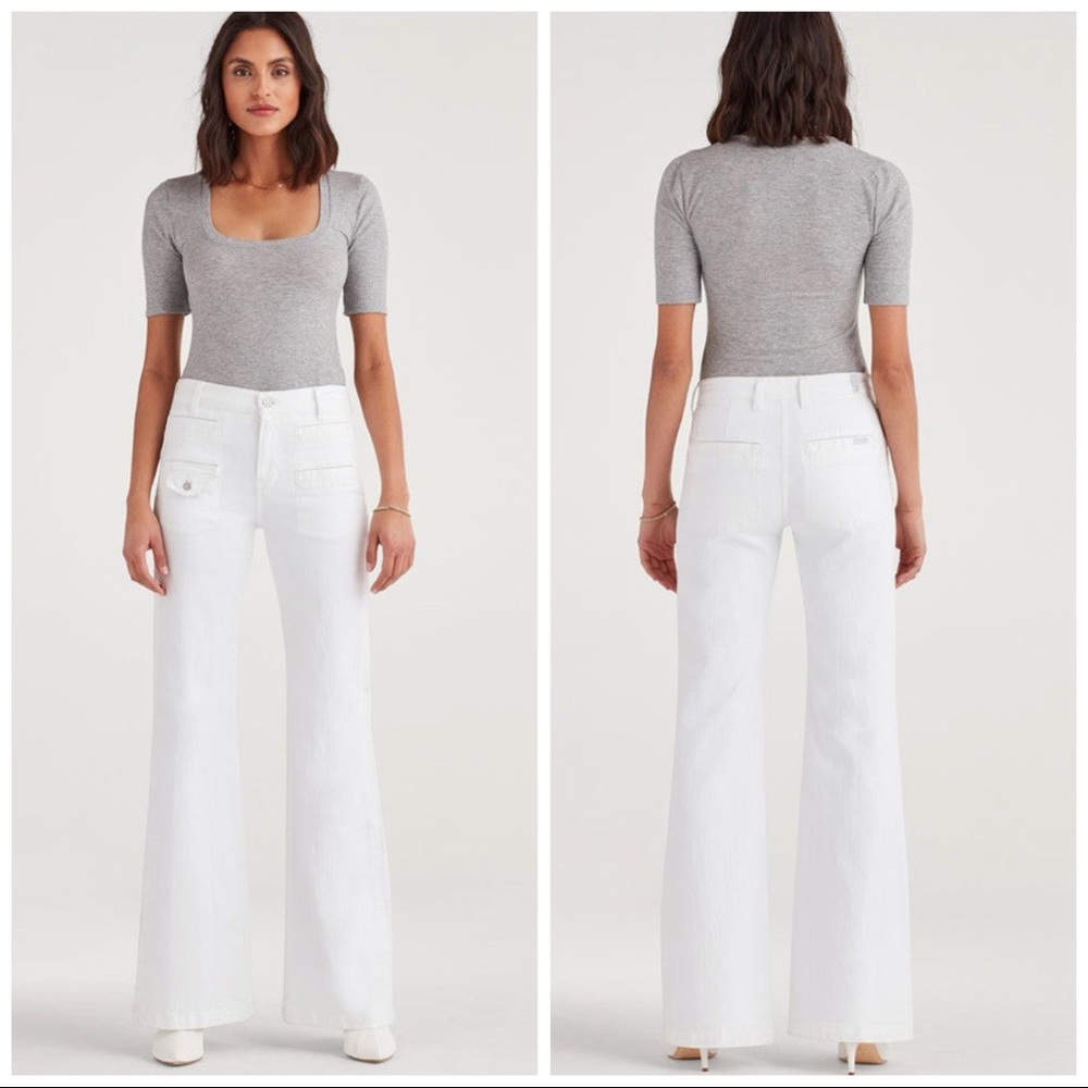 NWT 7 For All Mankind Georgia Wide Leg Jeans Sz 28
